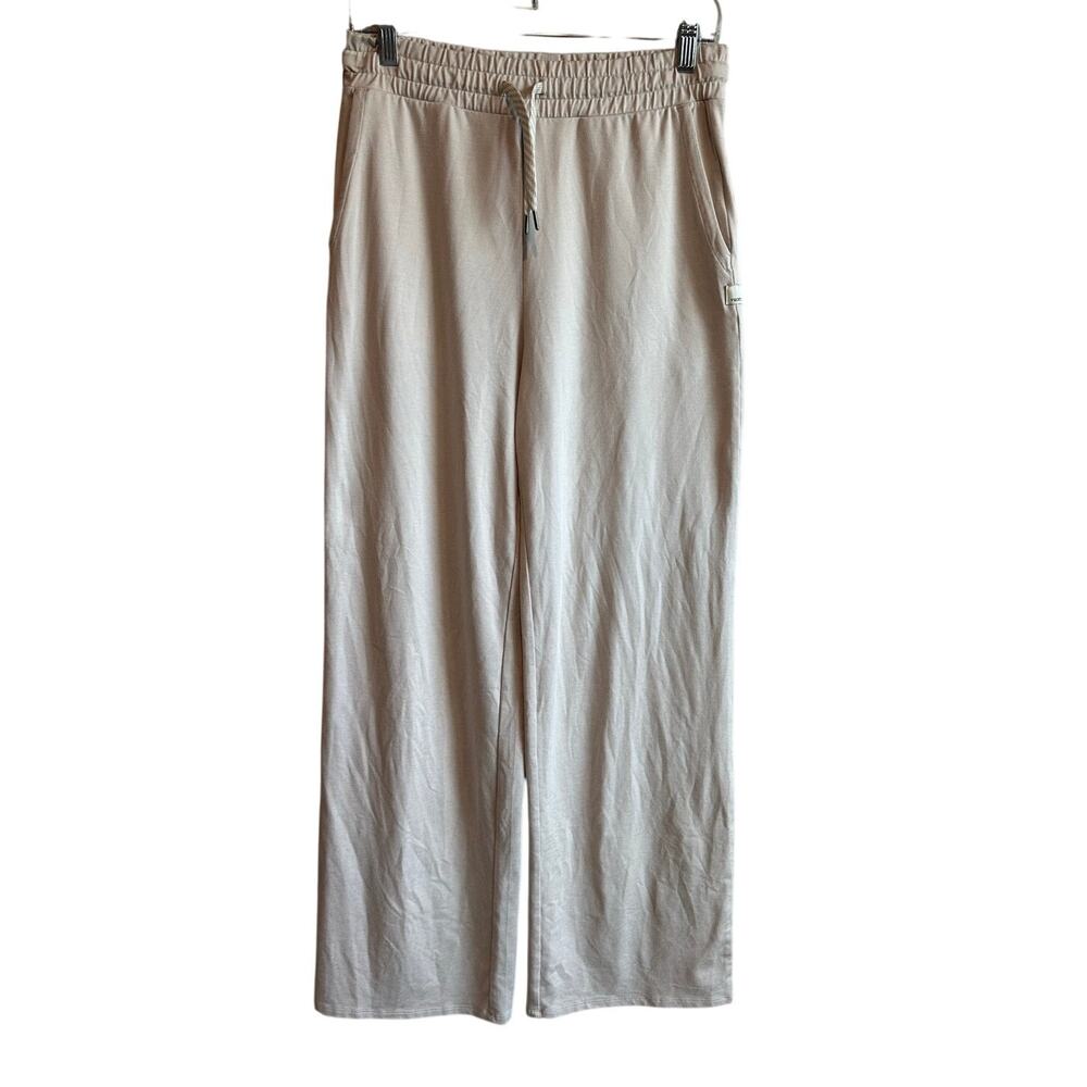 Vuori Halo Essential Wide Leg Pant Ecru Heather Small - Picture 2 of 10